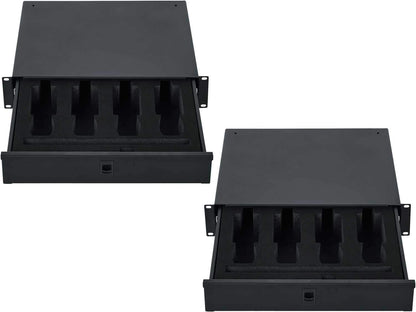 Gator GRW-DRWWRLSS 2U Wireless Mic Rack Drawer Pair - ProSound and Stage Lighting