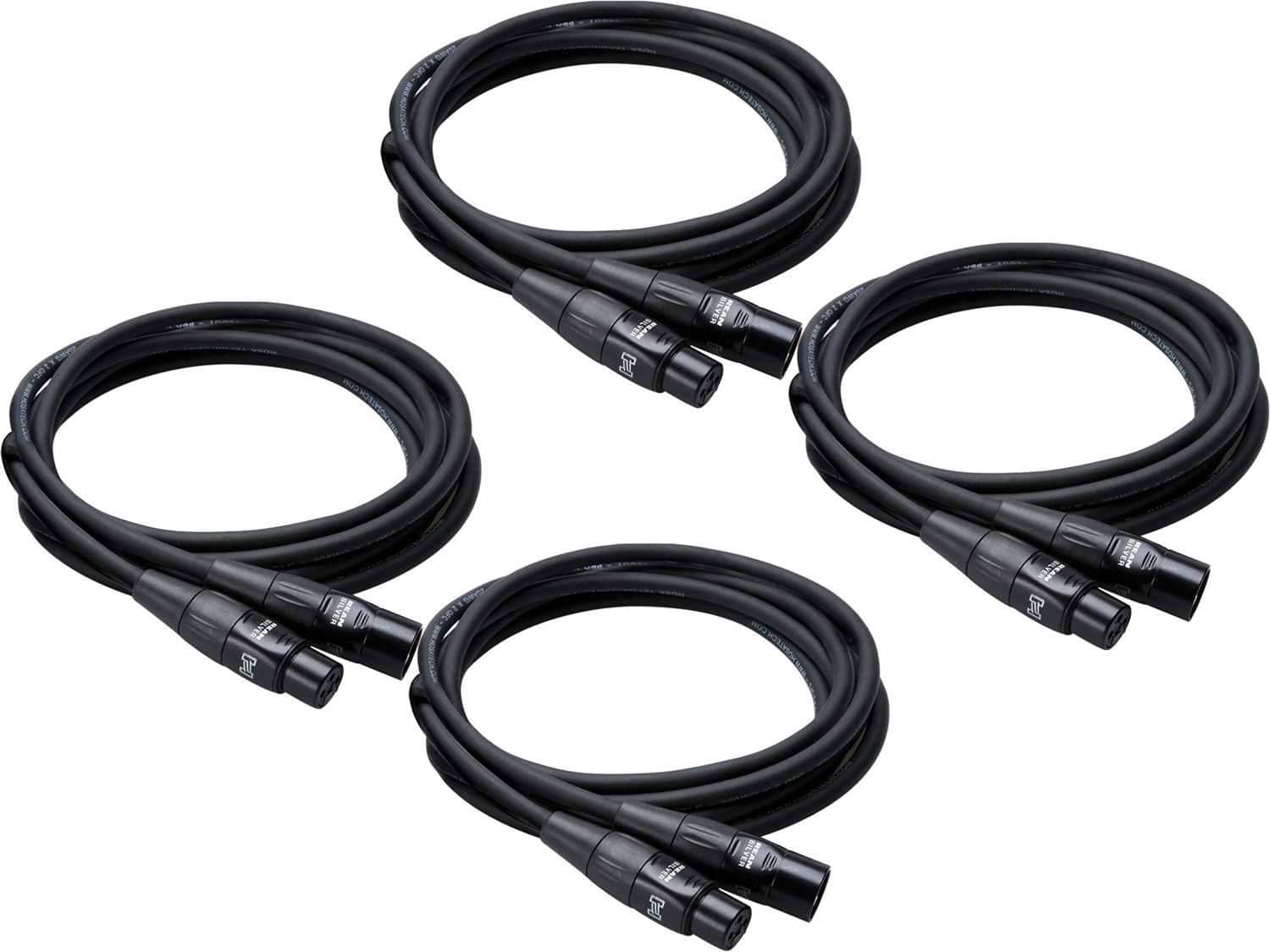 Hosa HMIC-100 100Ft Rean XLR Mic Cable 4-Pack - ProSound and Stage Lighting