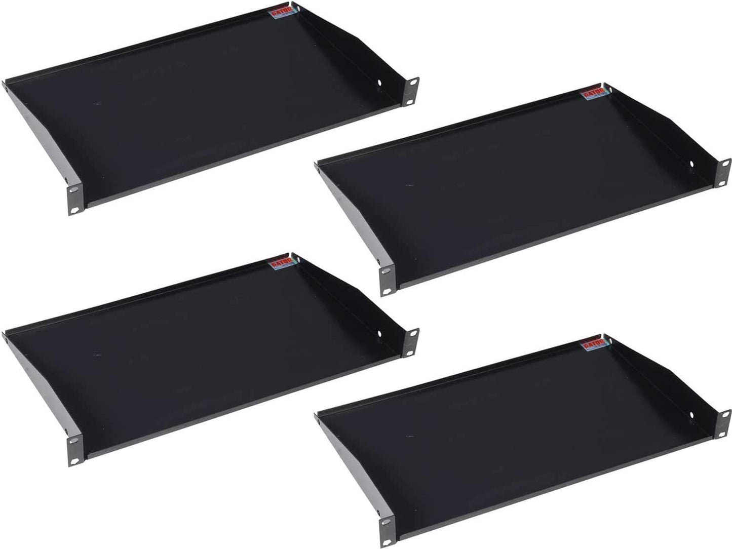 Gator GRW-SHELF1 1U 10-Inch Deep Rack Shelf 4-Pack - ProSound and Stage Lighting