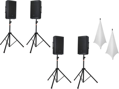 JBL Standard Speaker Stand 2-Pack with White Scrims - ProSound and Stage Lighting