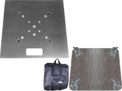 Global Truss Base Plate 20x20A & SQ-4137 12x12 Cap Base Plate with Bag - ProSound and Stage Lighting