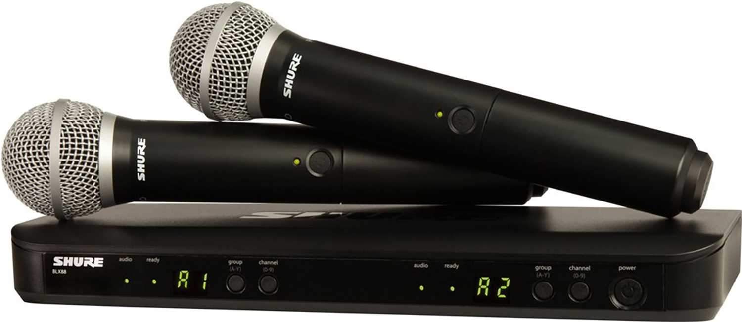 Shure BLX288/PG58-H10 Wireless Handheld Mics with Gator Bag - ProSound and Stage Lighting