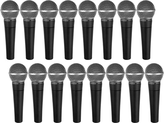 Shure SM58 Cardioid Dynamic Vocal Microphone 16-Pack - ProSound and Stage Lighting