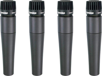 Shure SM57 Cardioid Dynamic Instrument Mic 4-Pack - ProSound and Stage Lighting