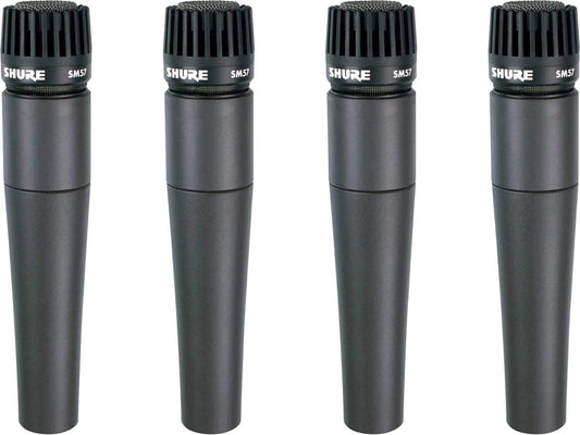 Shure SM57 Cardioid Dynamic Instrument Mic 4-Pack - ProSound and Stage Lighting