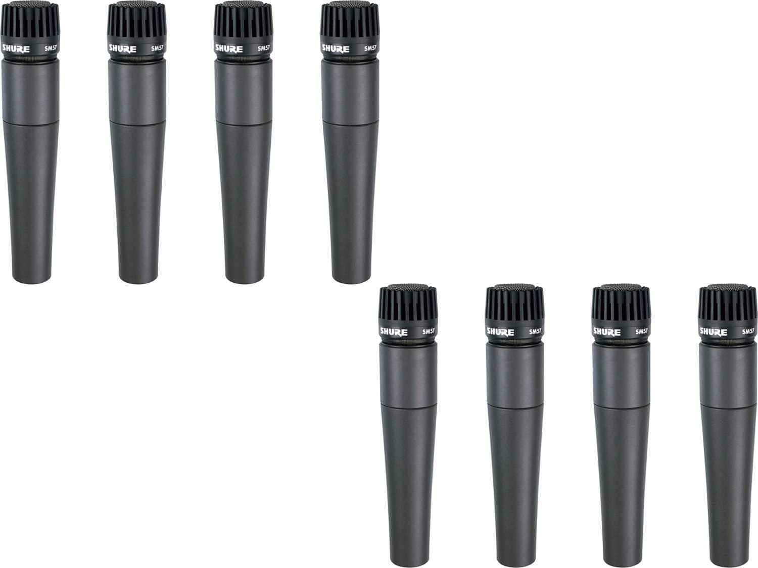 Shure SM57 Cardioid Dynamic Instrument Mic 8-Pack - ProSound and Stage Lighting