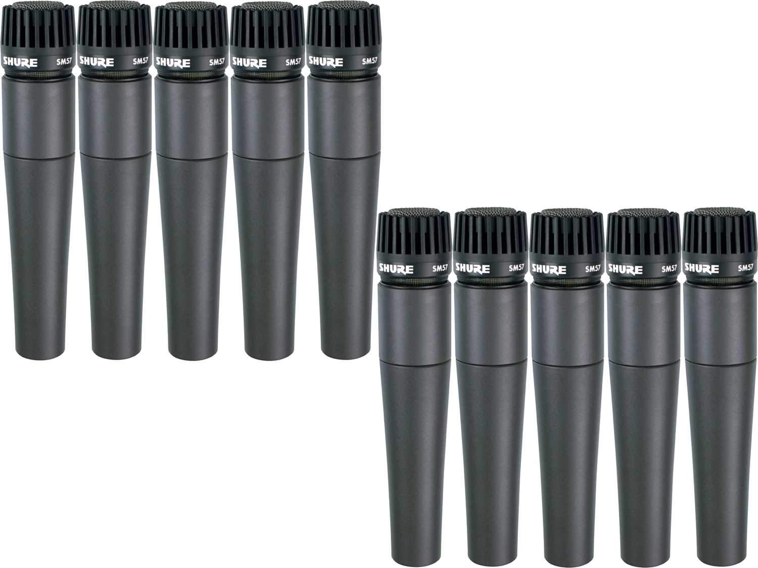 Shure SM57 Cardioid Dynamic Instrument Mic 10-Pack - ProSound and Stage Lighting