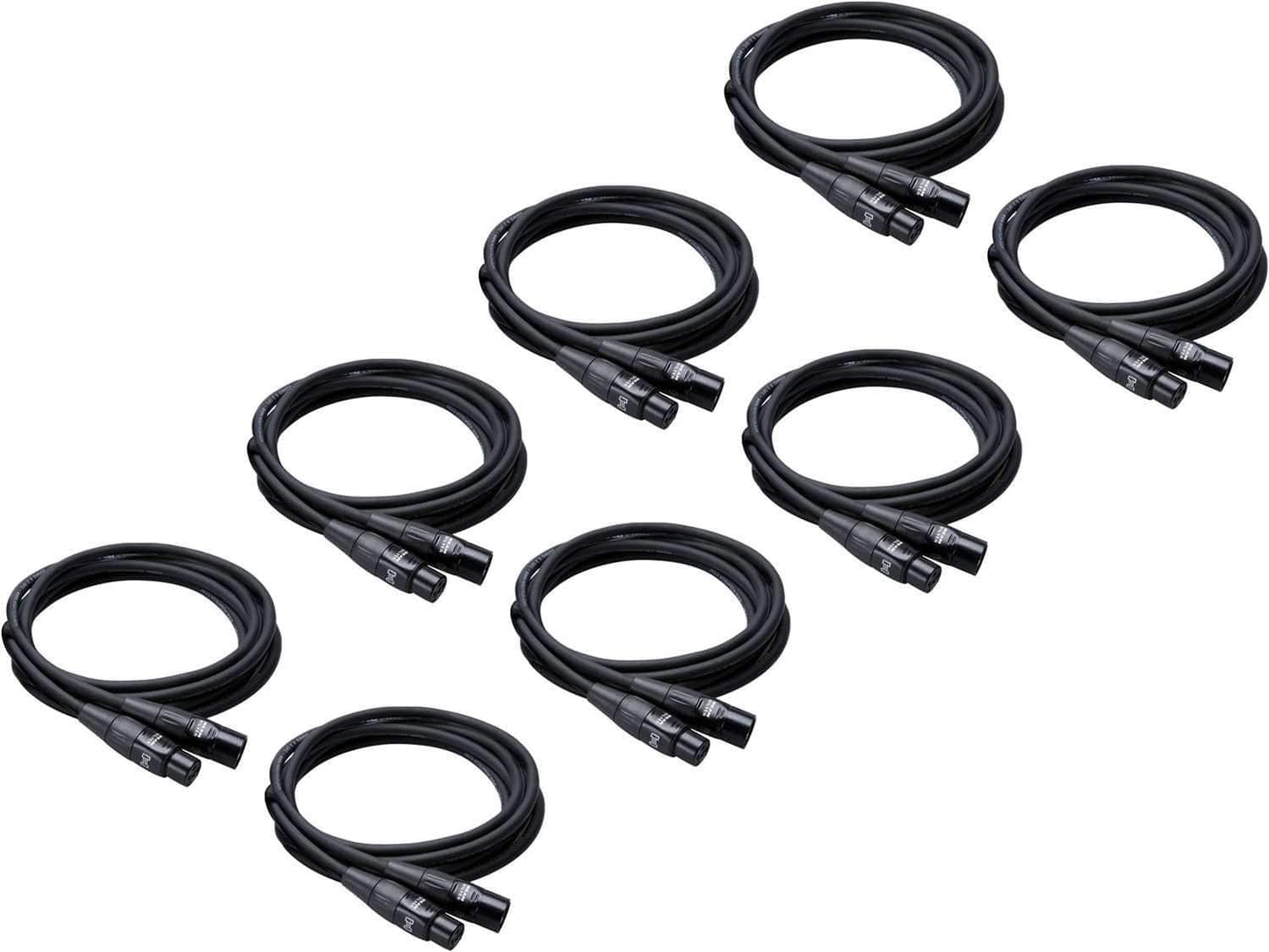 Hosa HMIC-010 10Ft Rean XLR Mic Cable 8-Pack - ProSound and Stage Lighting