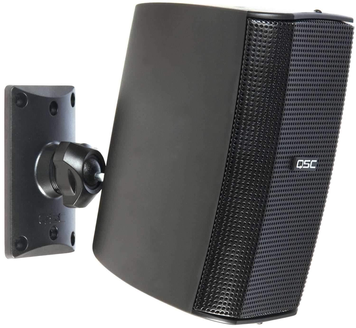 QSC AD-S32T-BK 3-Inch 2-Way Wall Mount Speakers Black (Pair) - Solotech