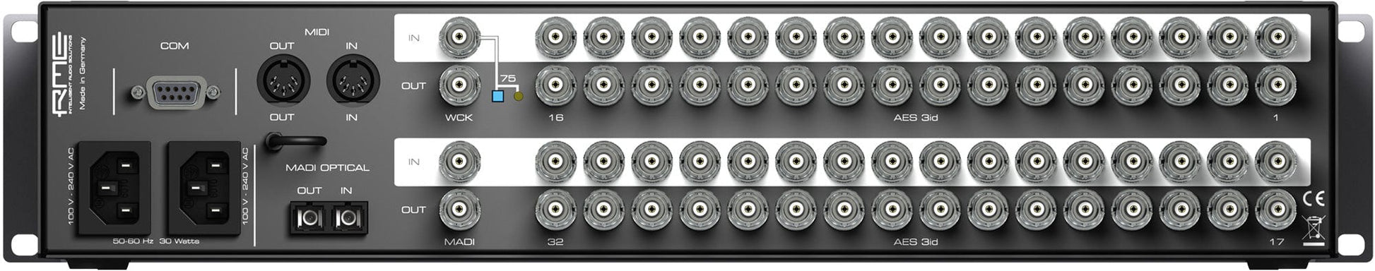 RME ADI6432 R BNC Single-Mode 24 Bit / 192 Kilohertz 2x64-Channel MADI to AES Converter - PSSL ProSound and Stage Lighting