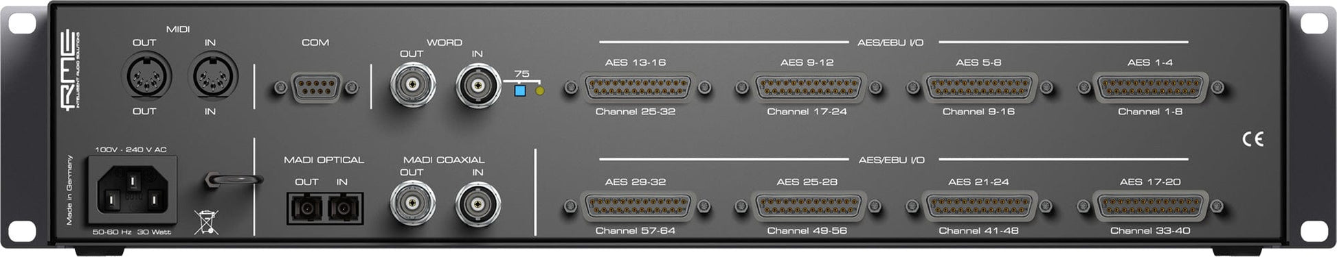 RME ADI6432 24 Bit / 192 Kilohertz 2x64-channel MADI to AES/EBU Converter - PSSL ProSound and Stage Lighting