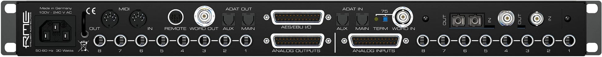 RME ADI8QS 8-Channel 24 Bit / 192 Kilohertz Remote Controllable AD/DA Converter - PSSL ProSound and Stage Lighting