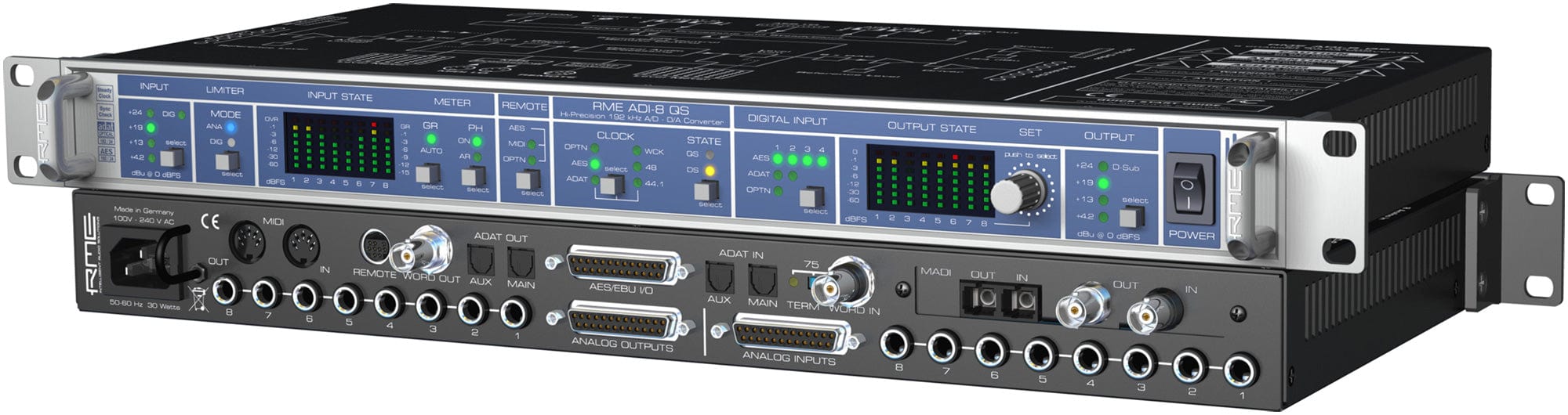 RME ADI8QS 8-Channel 24-Bit / 192 Kilohertz Remote Controllable AD