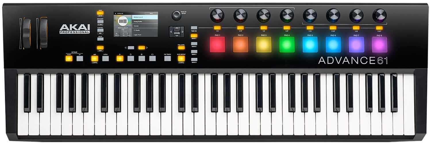 AKAI Advance 61 USB MIDI Keyboard & DAW Controller Solotech