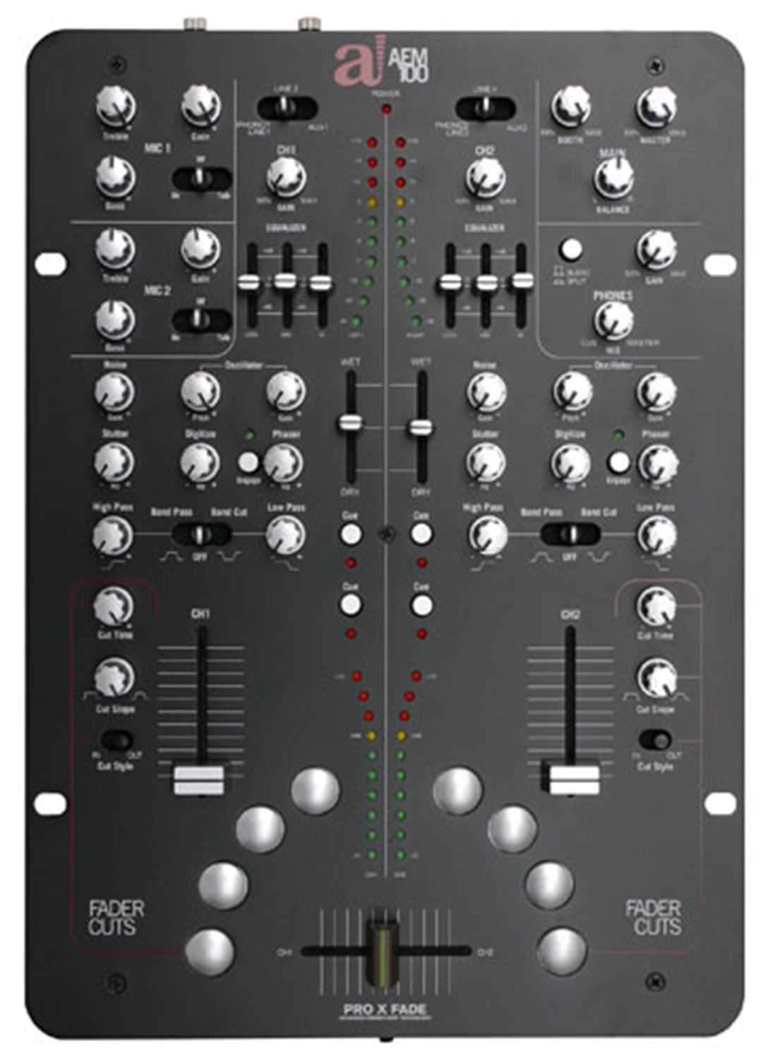 Audio Innovate AEM-100 DJ Mixer with Oscillator - Solotech