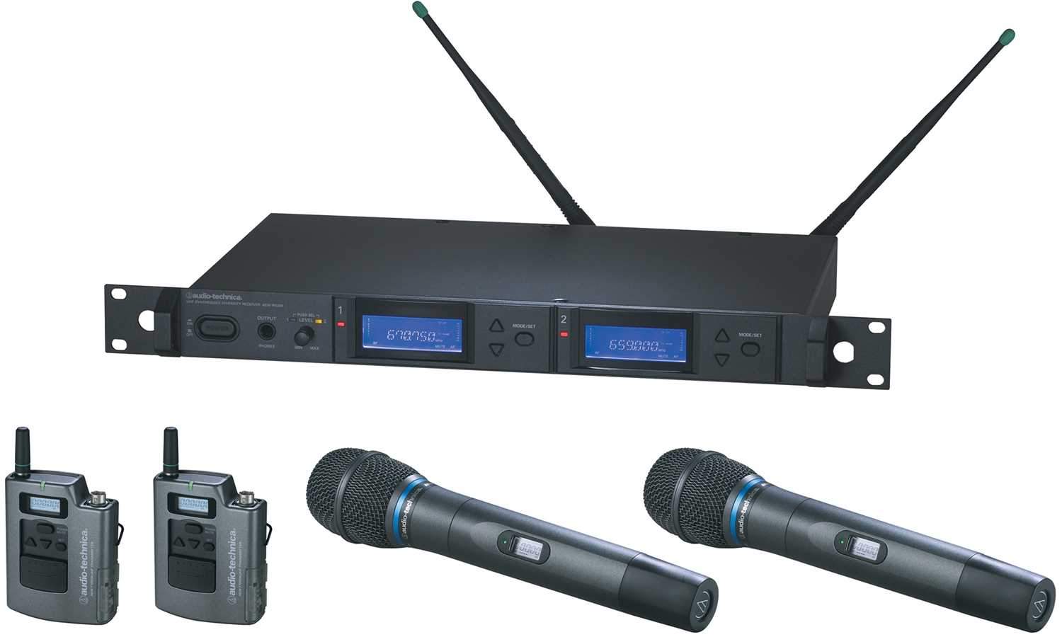 Audio Technica AEW-5413a Dual Wireless Mic System - Solotech