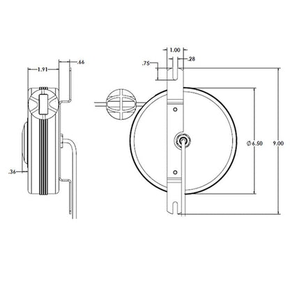 Stage Ninja CAT5-15-S 15 Foot Retractable CAT5e Unshielded Cable Reel - ProSound and Stage Lighting