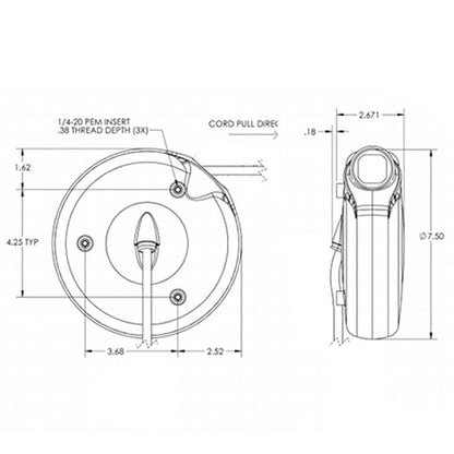 Stage Ninja CAT6-25-S 25-Foot Retractable CAT6 Unshielded Cable Reel - PSSL ProSound and Stage Lighting