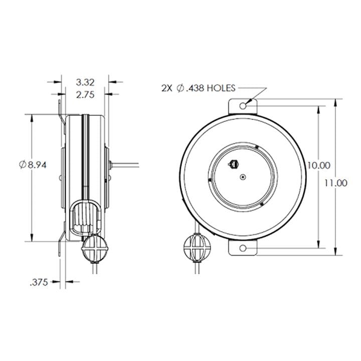 Stage Ninja CAT5-40-S 40 Foot Retractable CAT5e Unshielded Cable Reel - Solotech