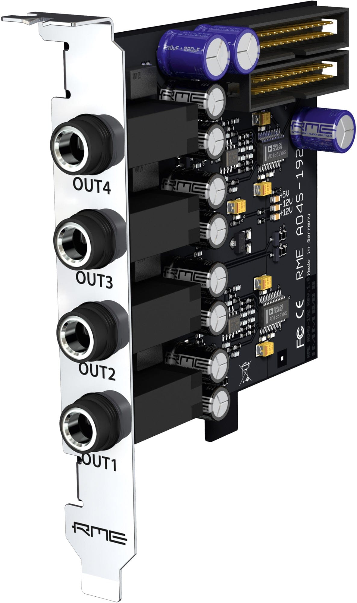 RME AO4S-192 AIO 4-Channel Analog Output Expansion Board for HDSPe