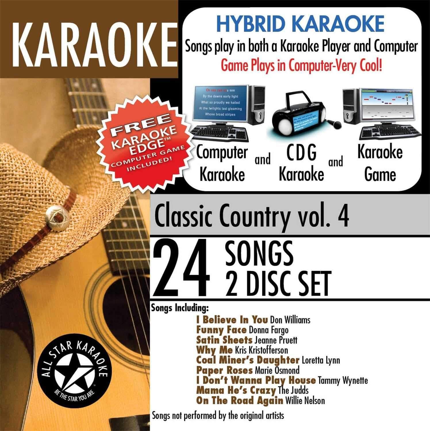 All Star Karaoke ASK-90 Classic Country Song Pack - Solotech