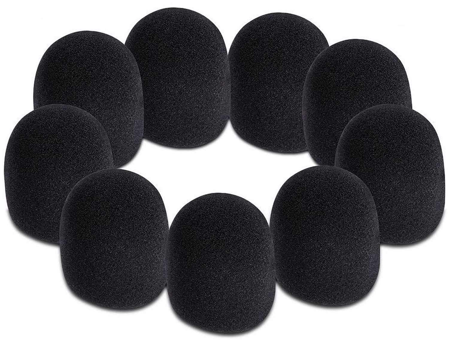 On-Stage Black Microphone Windscreen 9 Pack