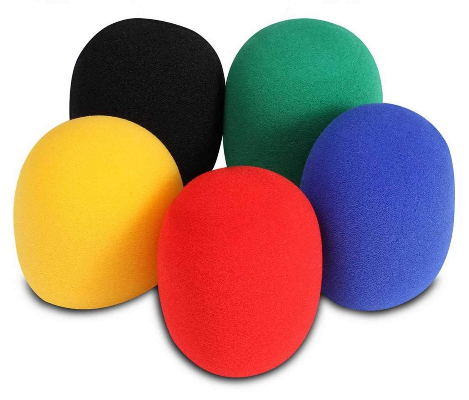 On-Stage Color Microphone Windscreen 5 Pack