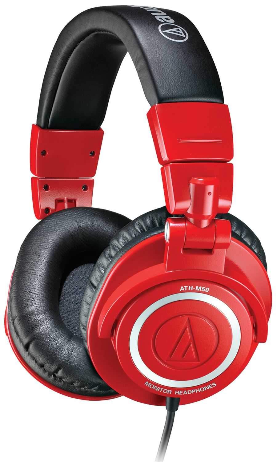 Audio Technica ATHM50RD Ltd Edtn Dj Headphones-Red - Solotech