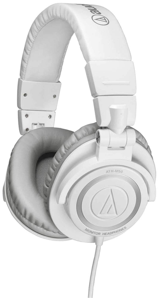 Audio Technica ATHM50WH Pro Dj Headphones - White - Solotech