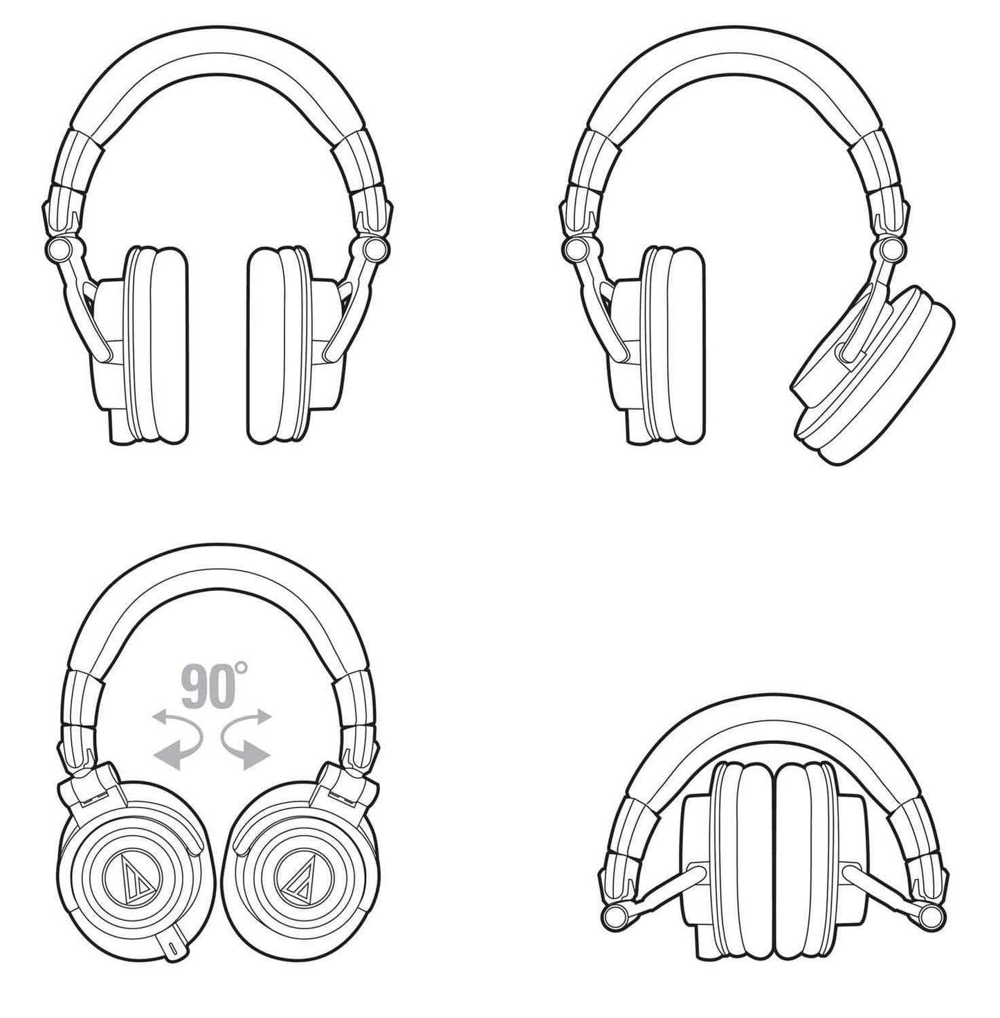 Audio Technica ATH-M50x Pro Studio & DJ Headphones - ProSound and Stage Lighting