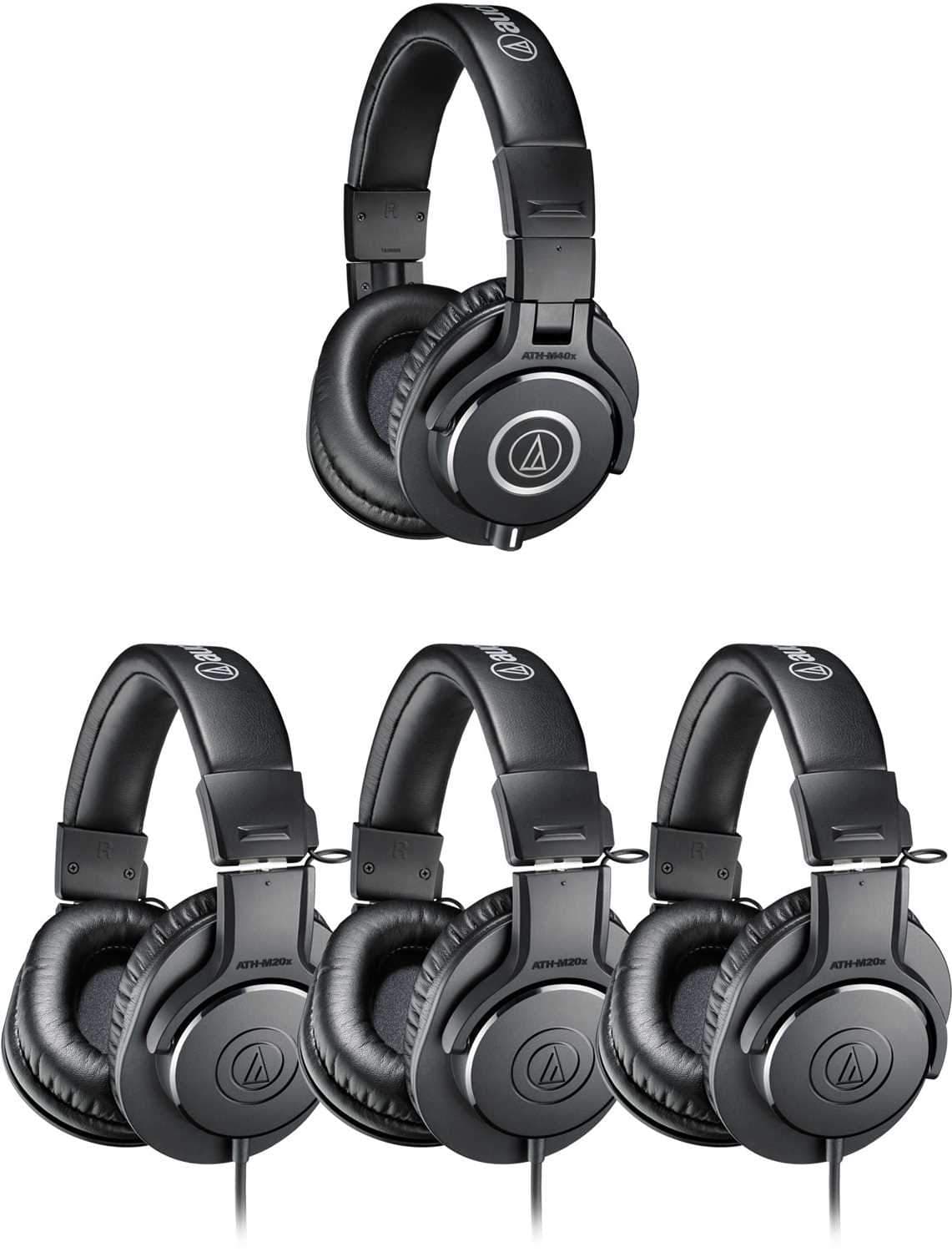 Audio Technica Studio Headphone Bundle (1) ATH-M40X (3) ATH-M20X - Solotech