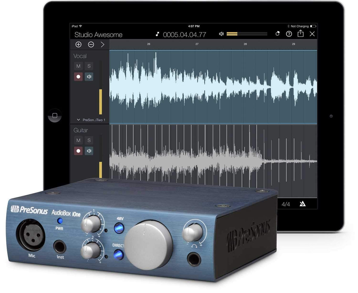 Audio Inference Box AudioBox iOne 2x2 USB and iPad Audio Interface Recording System – Solotech