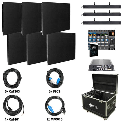 ADJ American DJ AV3X2 Video Panel System with 6 AV6s - Solotech