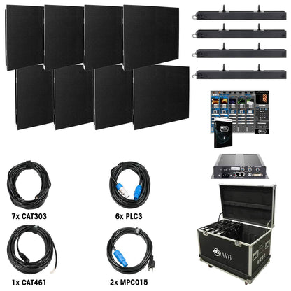 ADJ American DJ AV4X2 Video Panel System with 8 AV6s - Solotech