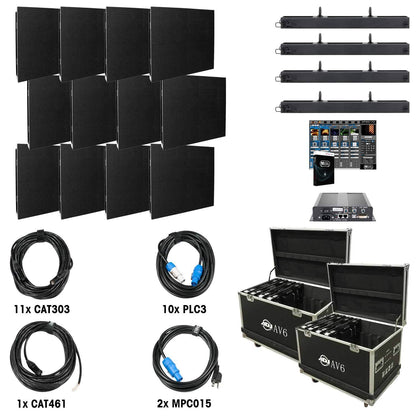 ADJ American DJ AV4X3 Video Panel System with 12 AV6s - Solotech