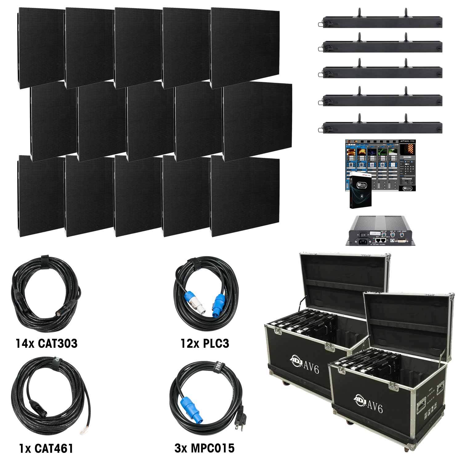 ADJ American DJ AV5X3 Video Panel System with 15 AV6s - Solotech