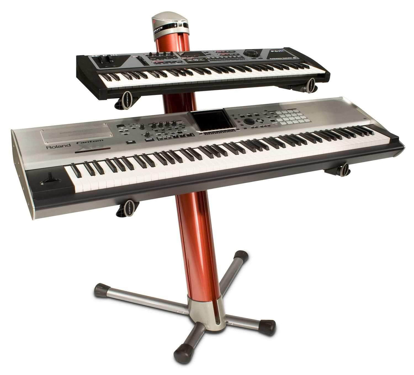 Ultimate AX90R Apex Column Keyboard Stand-Red - Solotech