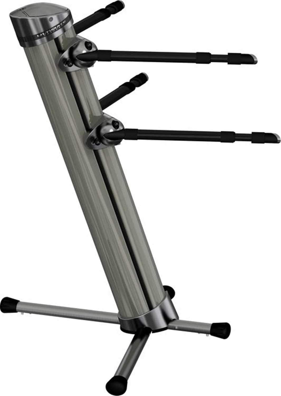 Ultimate AX90P Apex Column Keyboard Stand-Pewter - Solotech