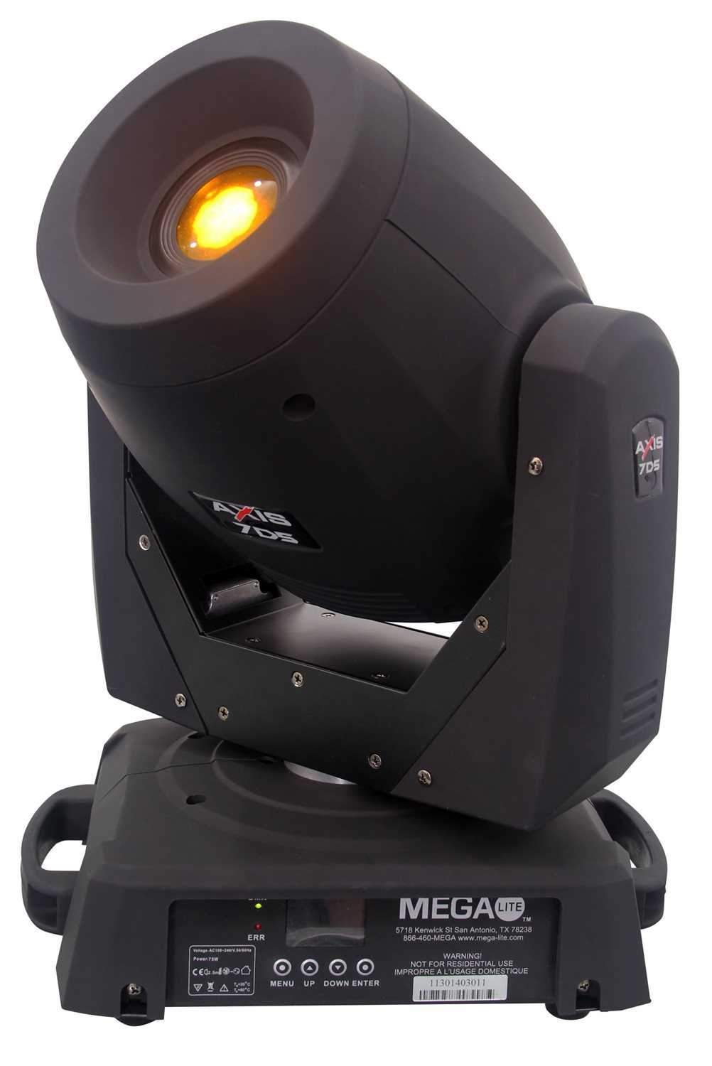 Mega Lite Axis 7D5 Moving Head 75-Watt DMX LED Light - Solotech