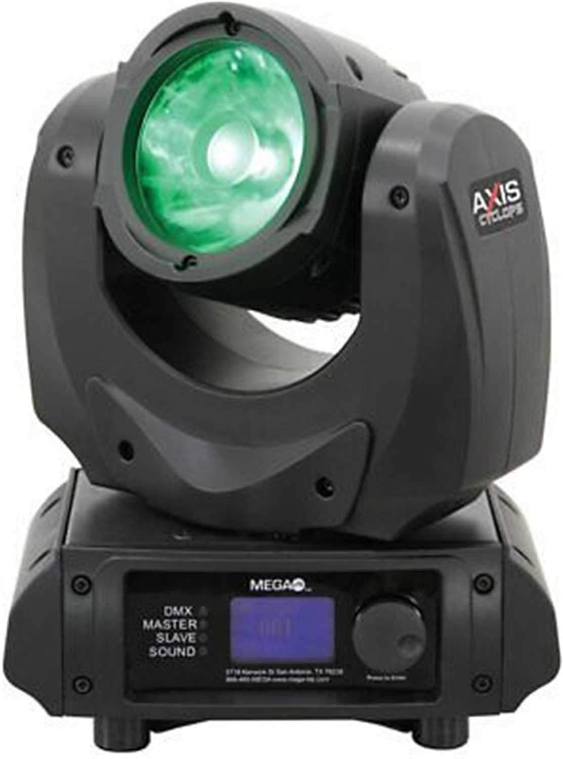 Mega Lite Axis Cyclops 60-Watt RGBW LED Moving Head Light - Solotech