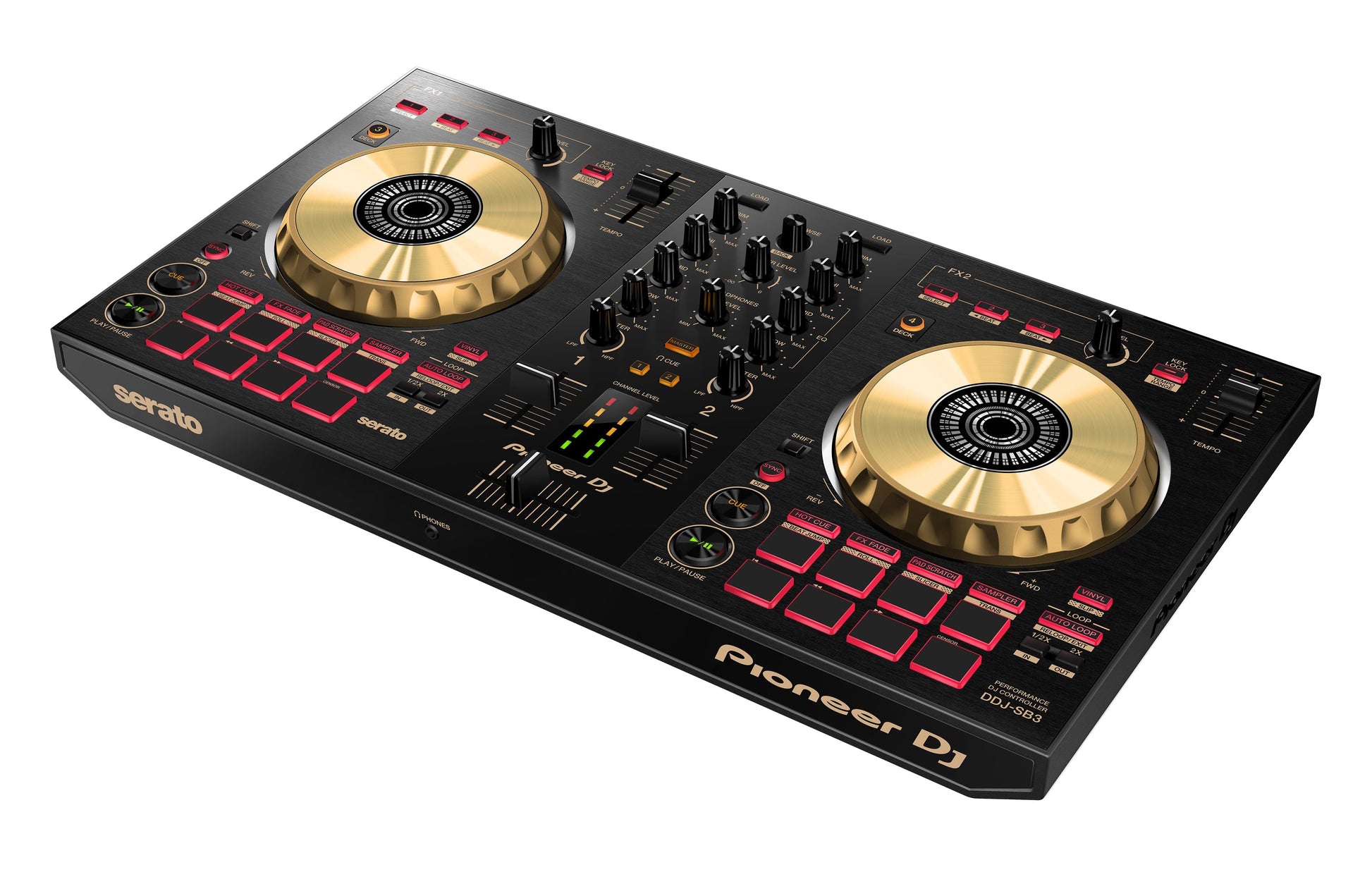 Pioneer DJ DDJ-SB3 Limited Gold Edition 2-Channel DJ Controller for Serato DJ Lite - Solotech