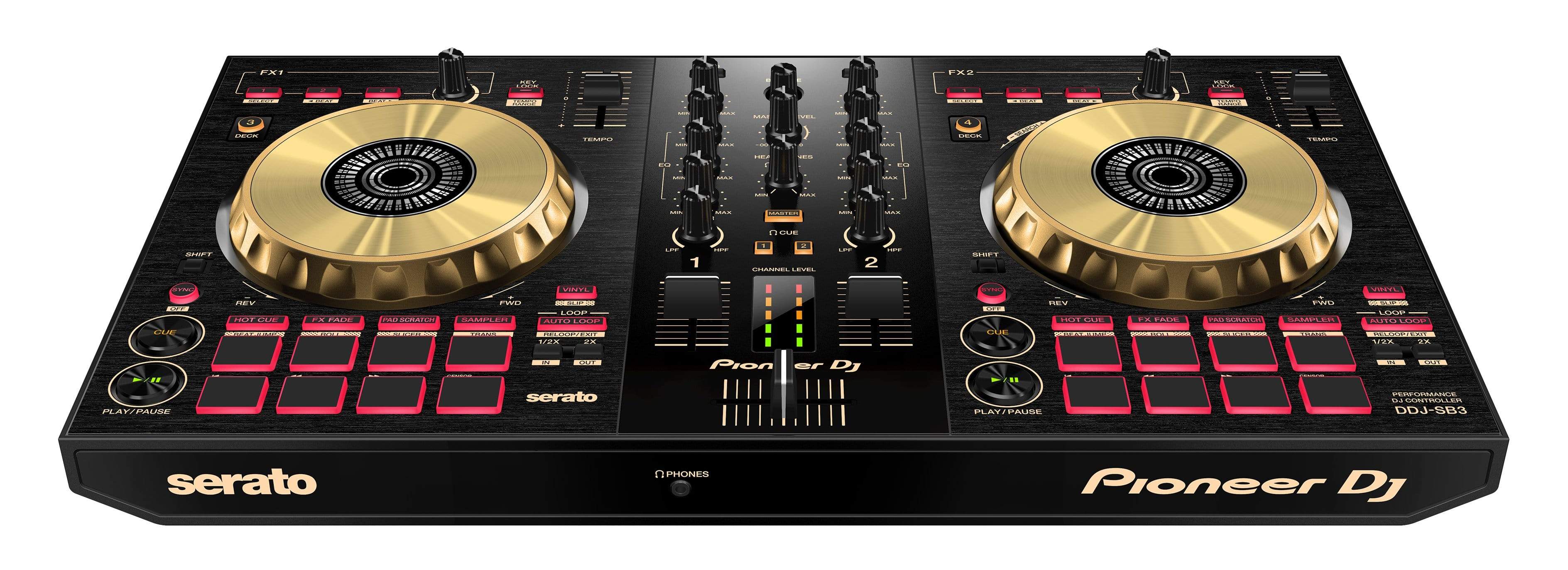 Pioneer DJ DDJ-SB3 Limited Gold Edition 2-Channel DJ Controller for Serato  DJ Lite