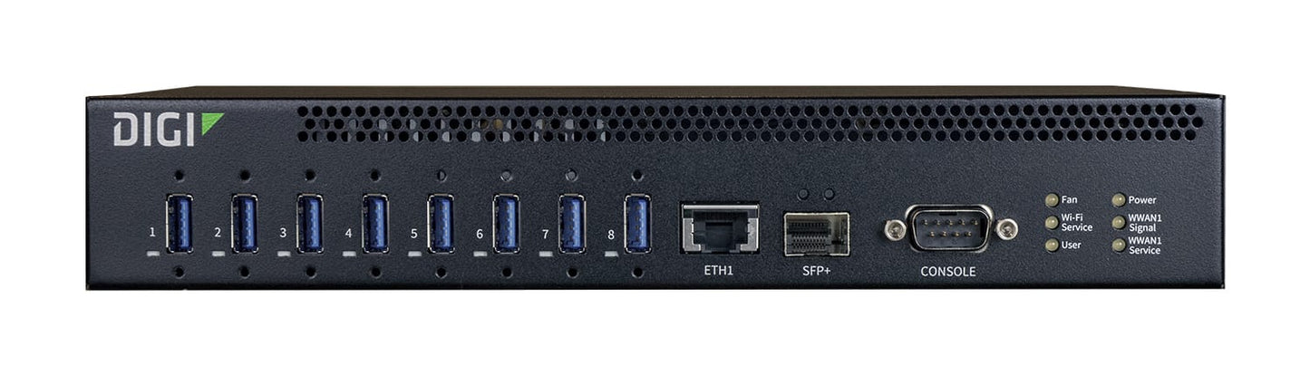 DIGI AnywhereUSB 8 Plus with eight USB 3.1 Ports, Single Ethernet, Single SFP+ - PSSL ProSound and Stage Lighting