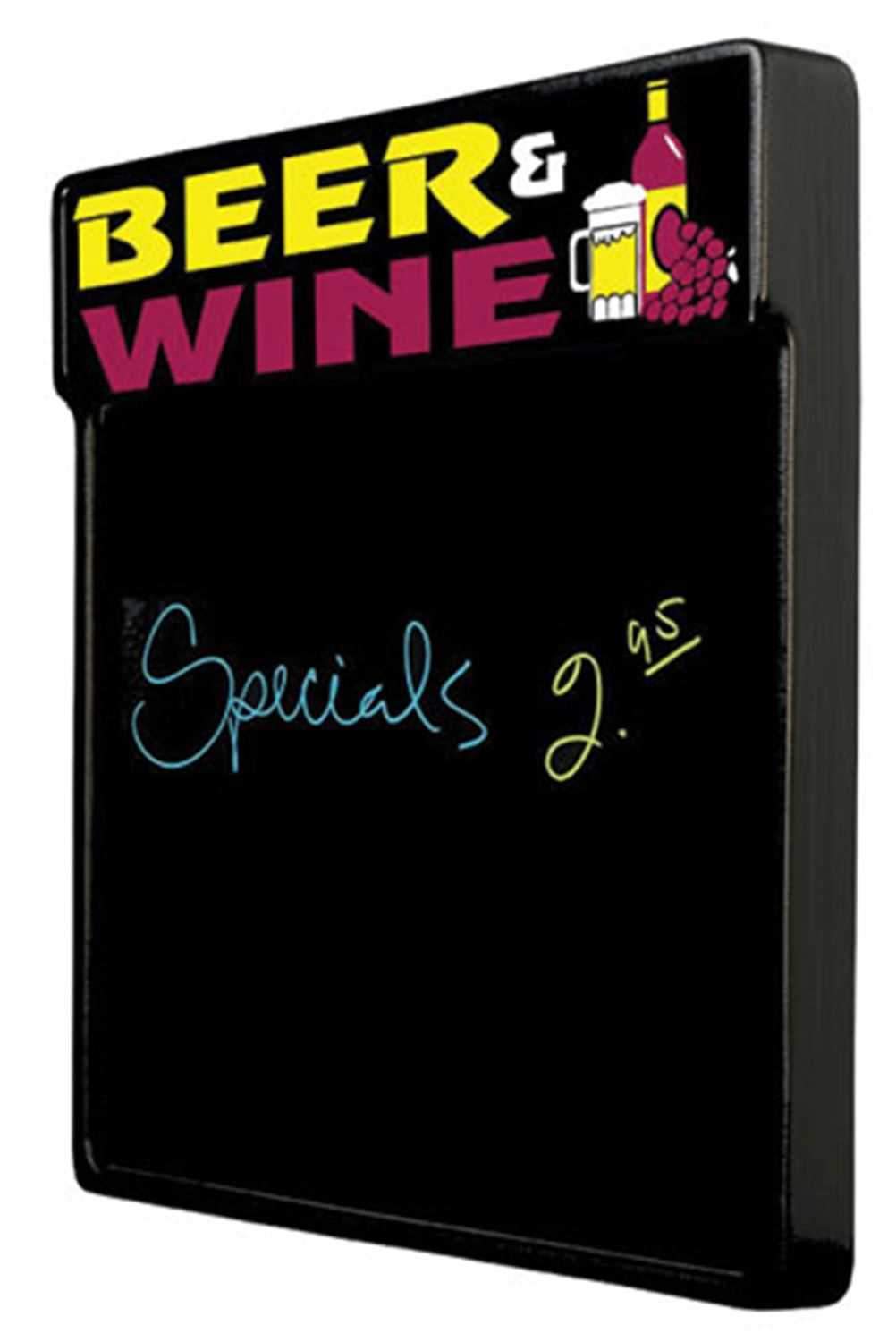 Tecart BEERANDWINE 20 X 25 Write On Board Sign - Solotech