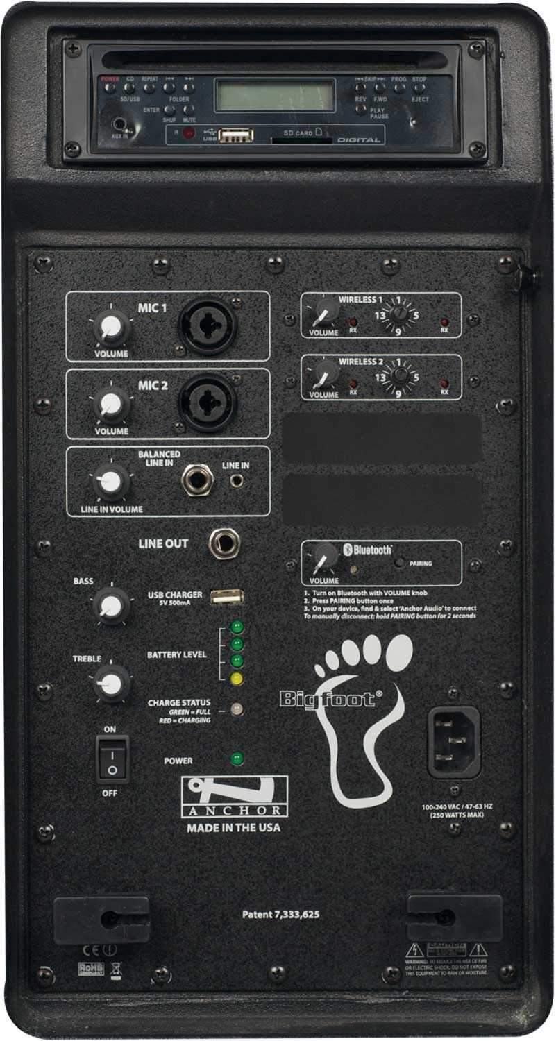 Anchor Bigfoot with Bluetooth & 2 Wireless Receiver - Solotech