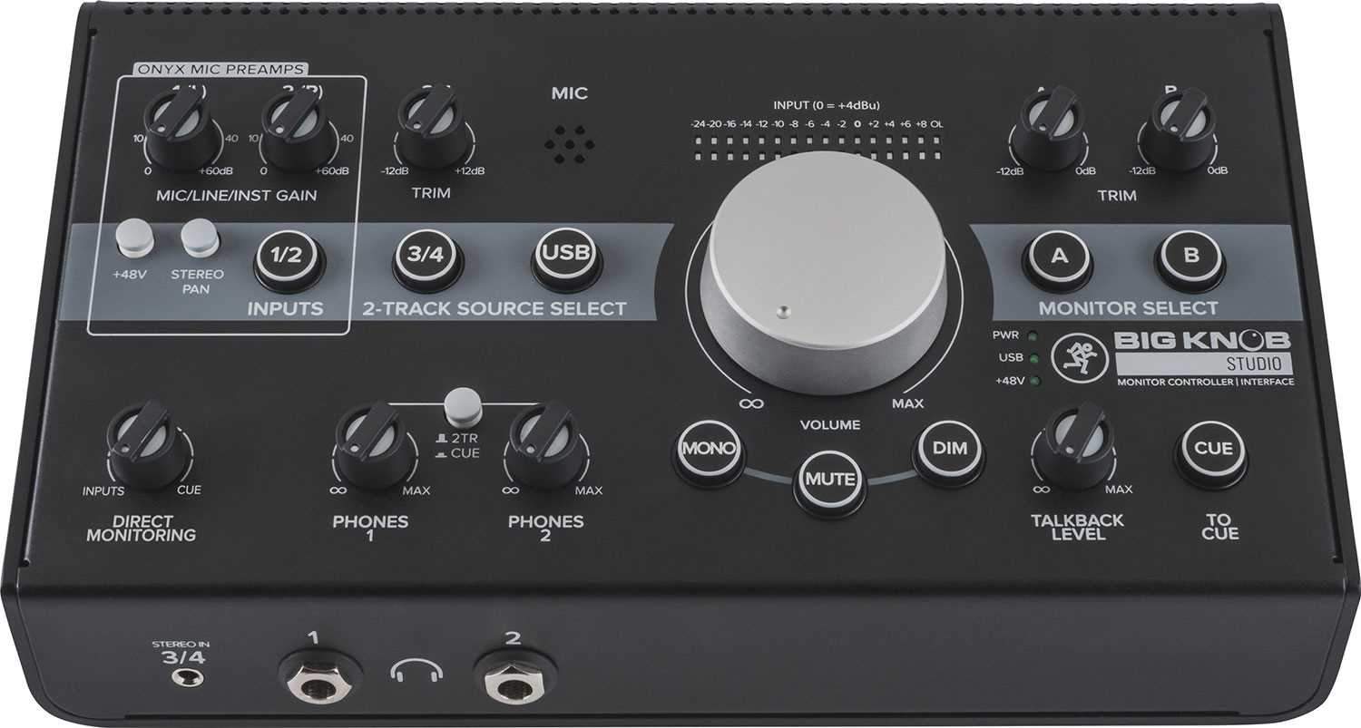 Mackie Big Knob Studio Monitor Controller & Audio Interface - Solotech