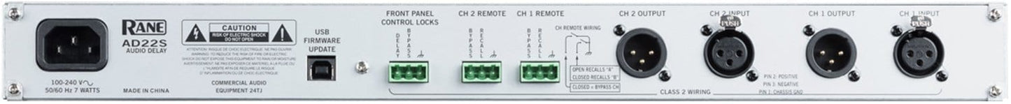 Rane AD22S Active Stereo Crossover 2 or 3-Way - PSSL ProSound and Stage Lighting