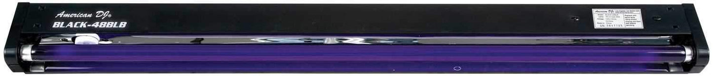 ADJ American DJ Black 48 BLB 4-Foot UV Black Light Tube & Fixture - ProSound and Stage Lighting