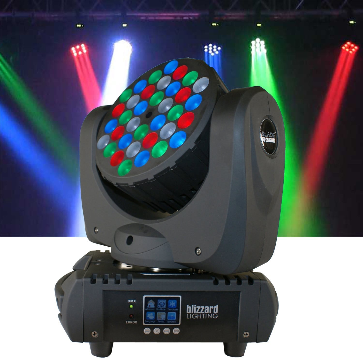 Blizzard Blade RGBW 36x5-Watt LED Wash Moving Head Light - Solotech