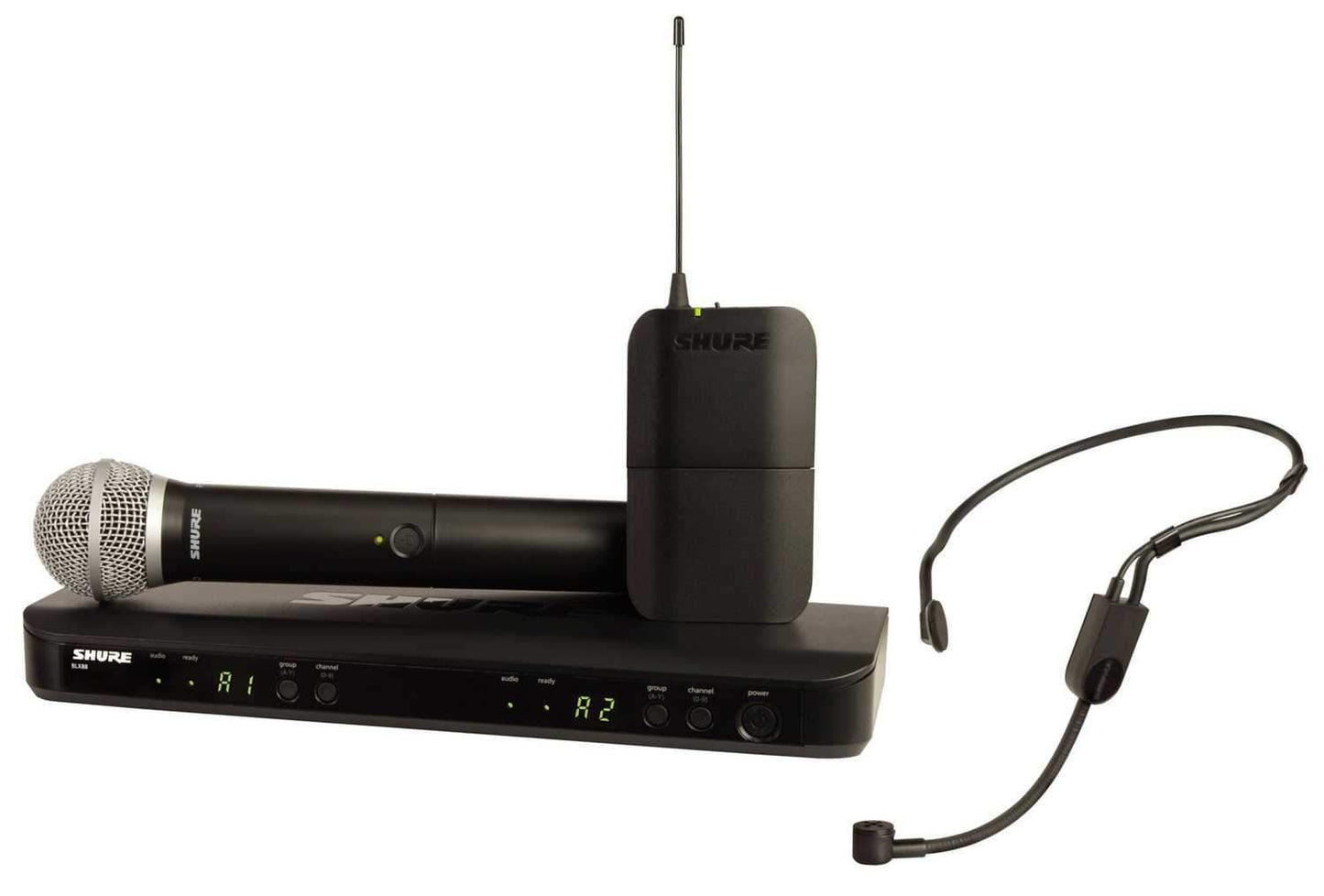 Shure BLX1288/P31 Dual Channel Wireless Microphone with PG58 - ProSound and Stage Lighting